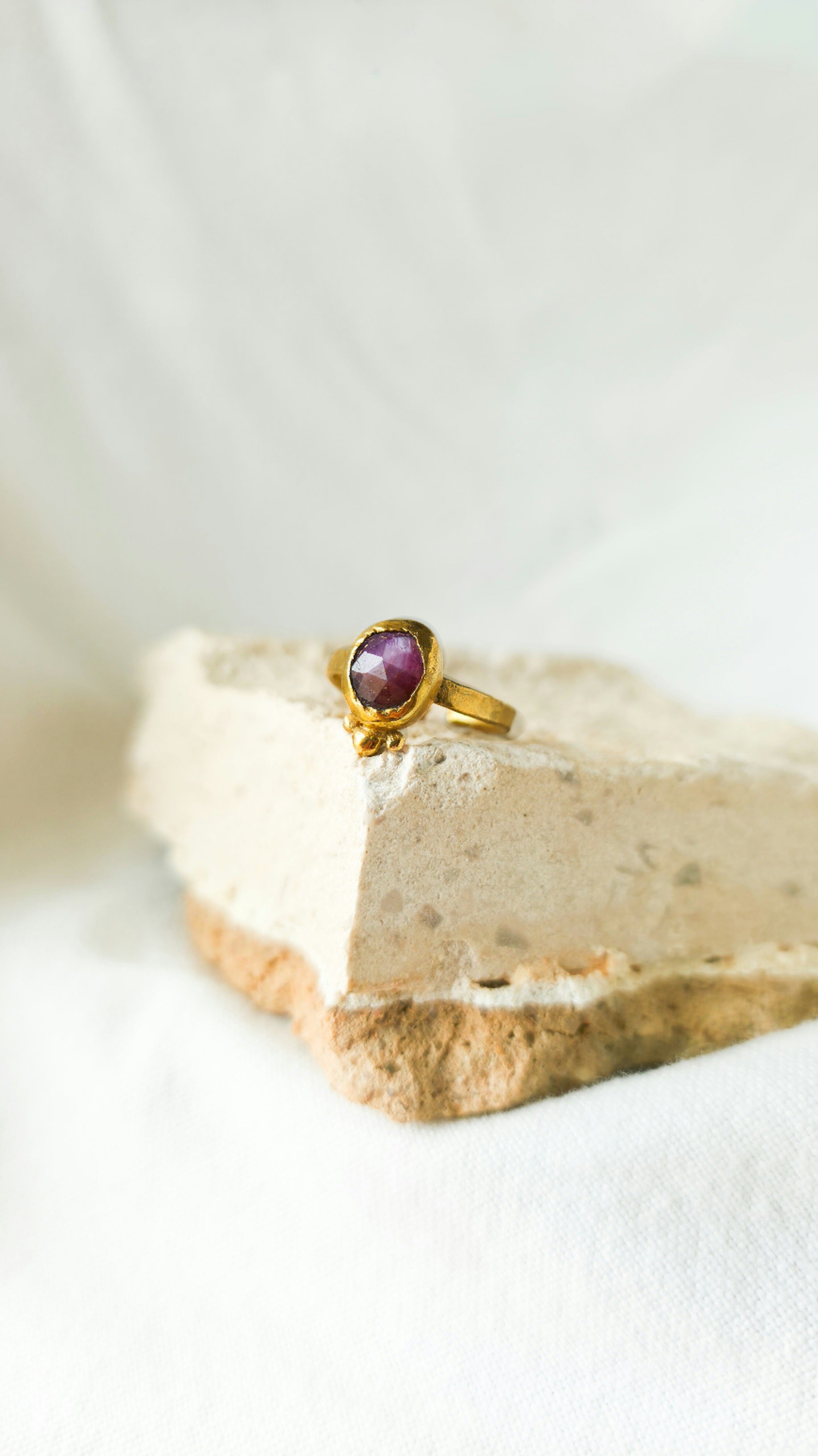 Ishtar Ring with Ruby