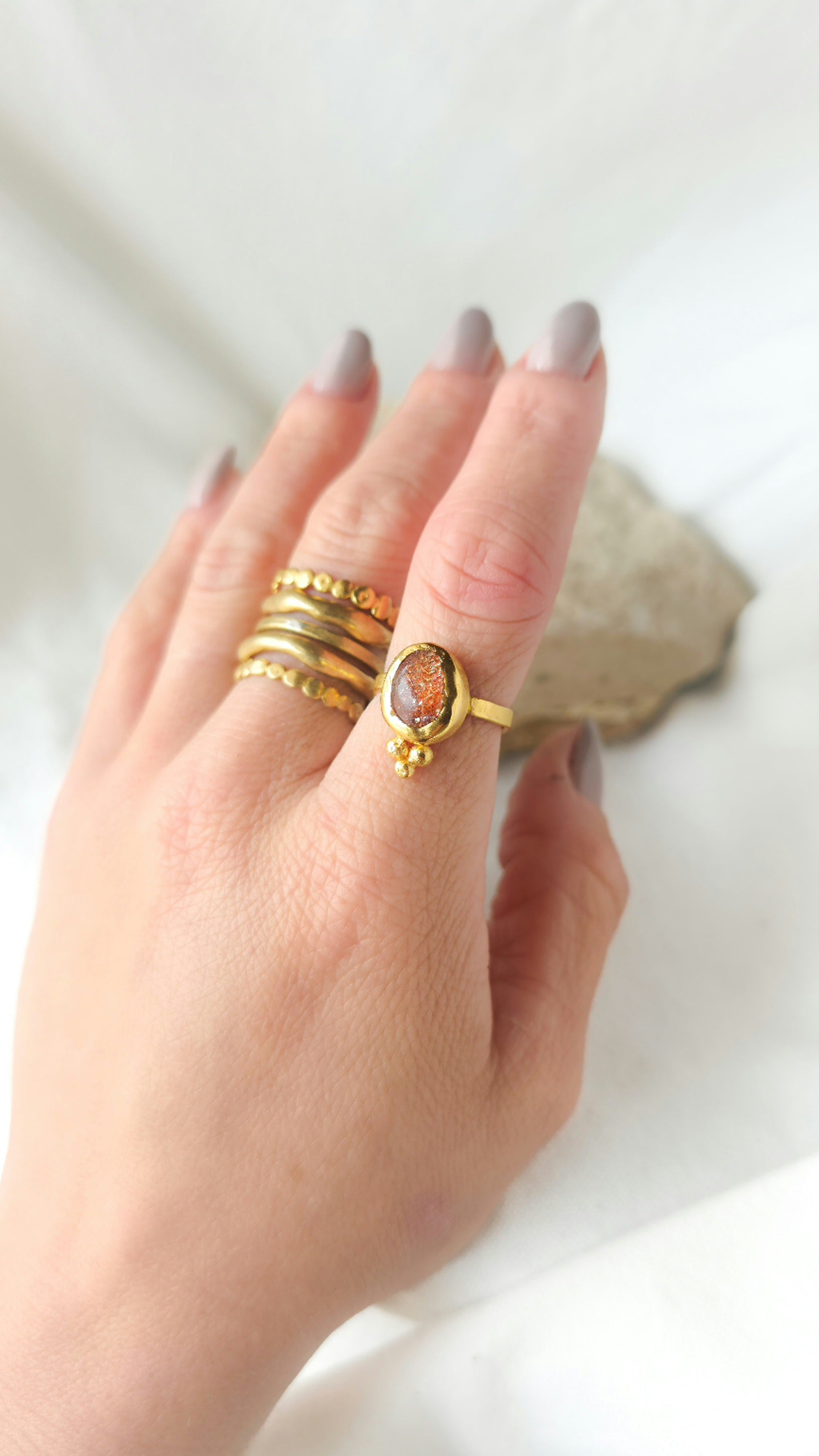 Helios Sunstone Ring
