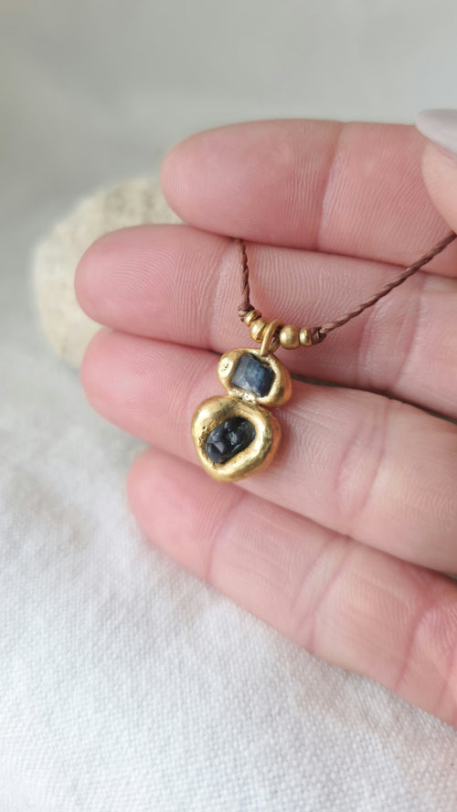 Double Blue Sapphire Necklace