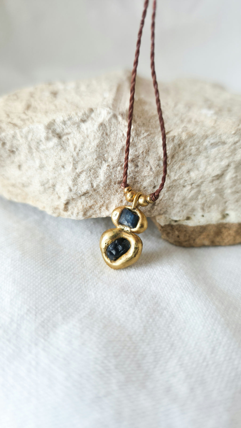 Double Blue Sapphire Necklace