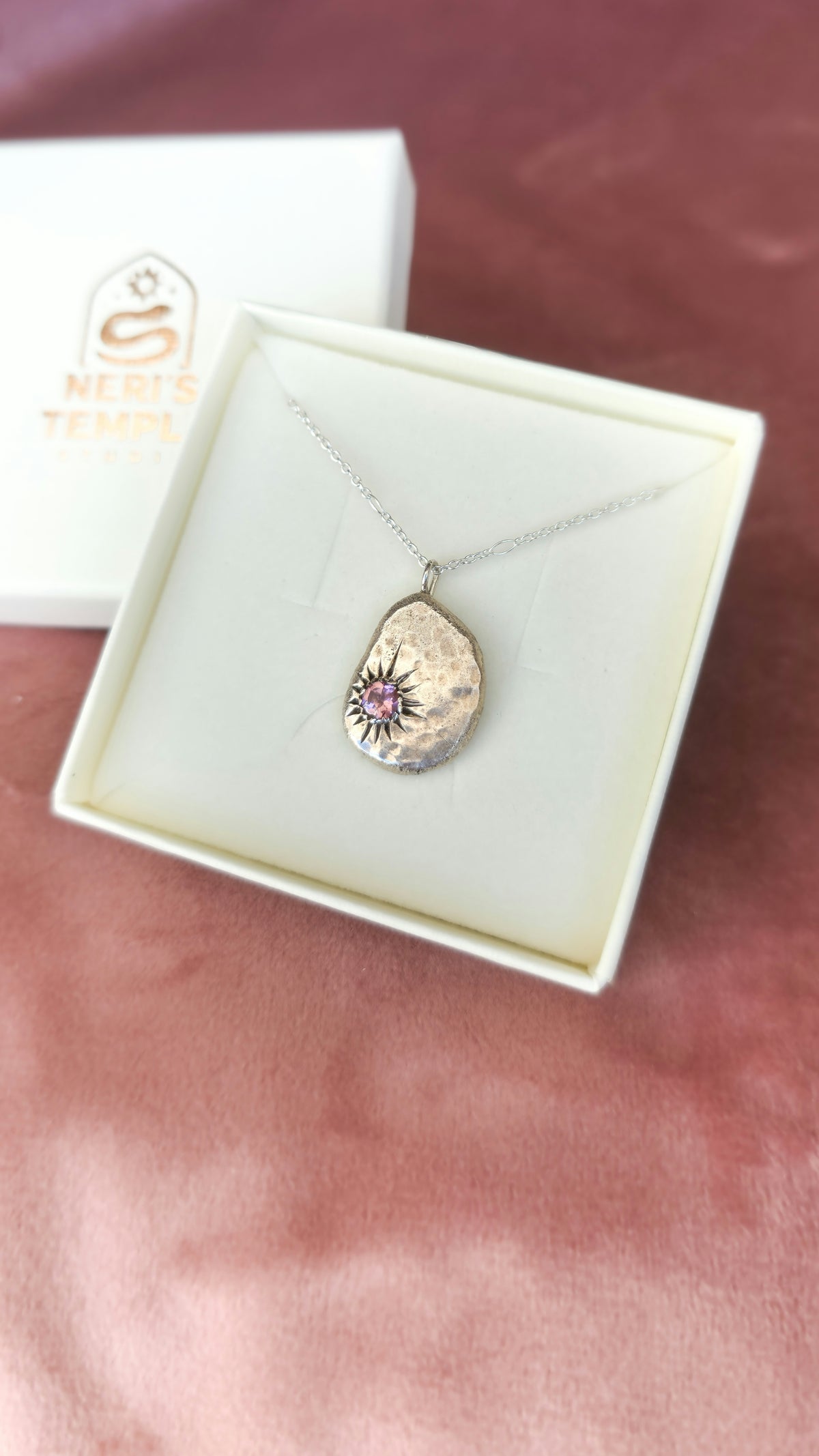 Guiding Star Necklace with Pink Tourmaline