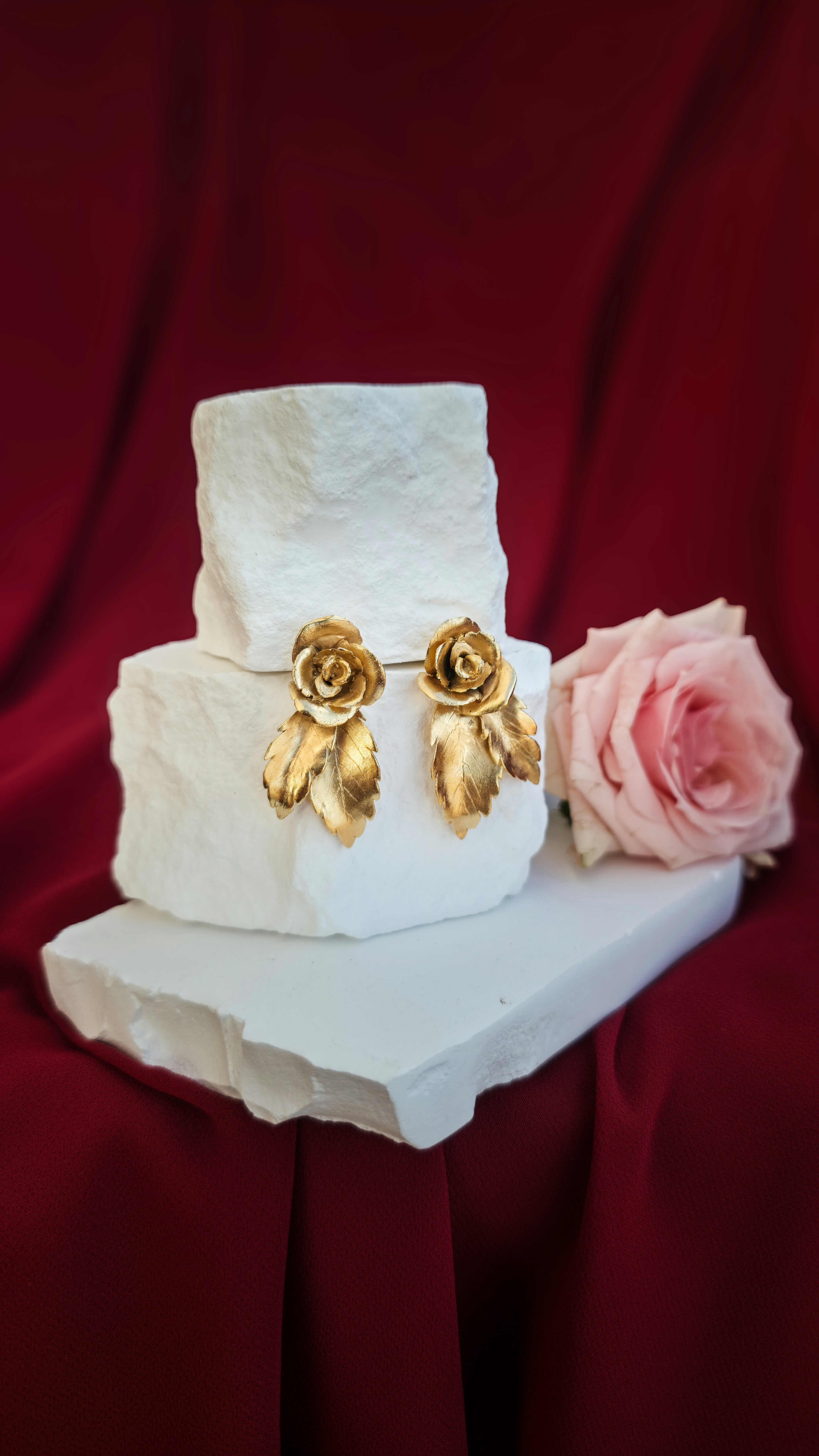 Roses with Leaves Earrings