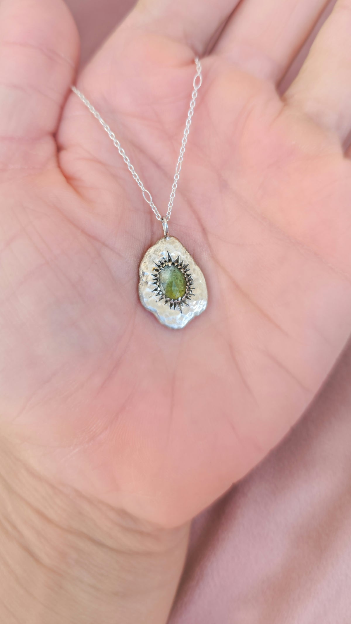 Guiding Star Necklace with Green Tourmaline