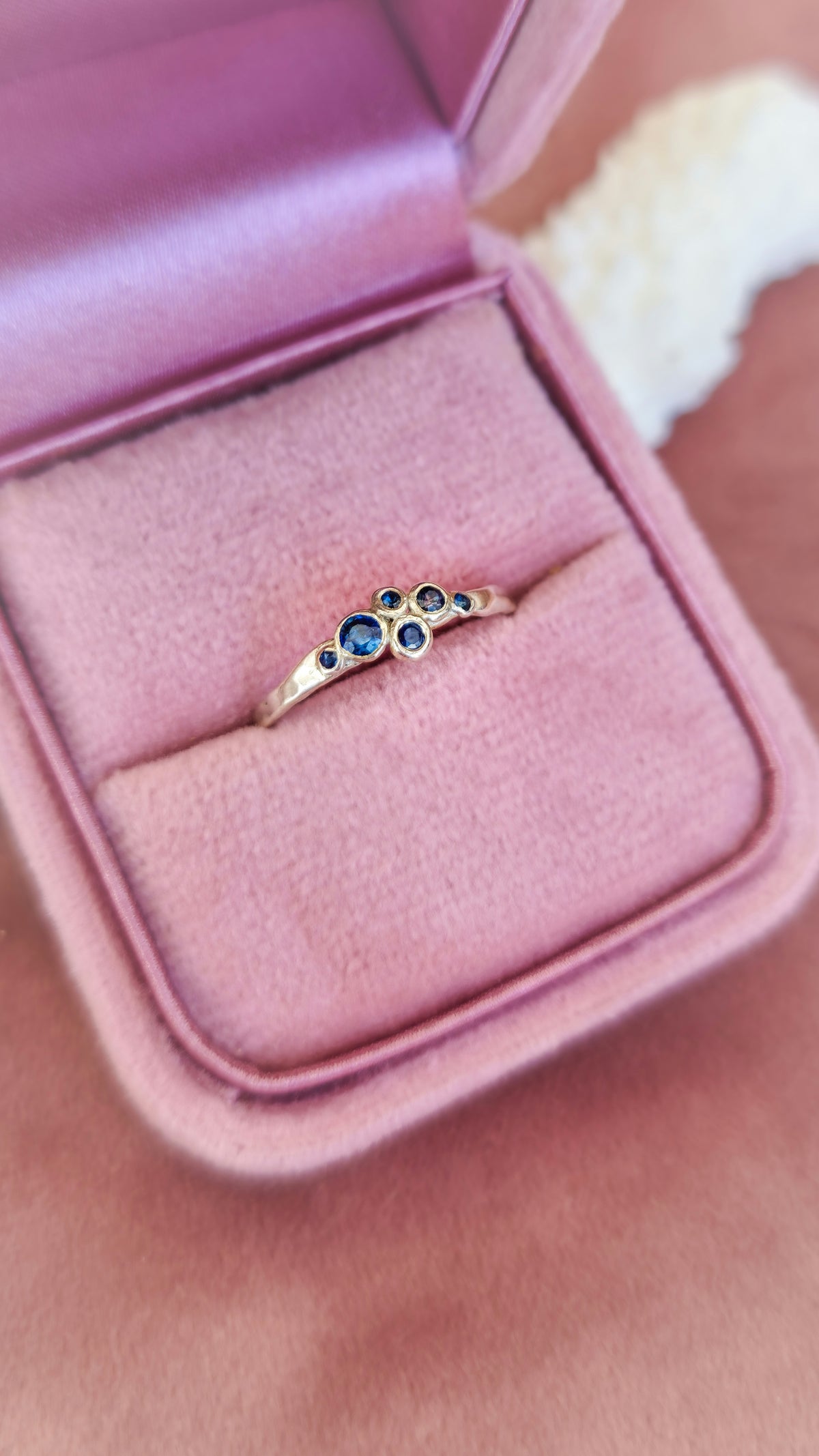 Ocean Bubbles Sapphire Ring