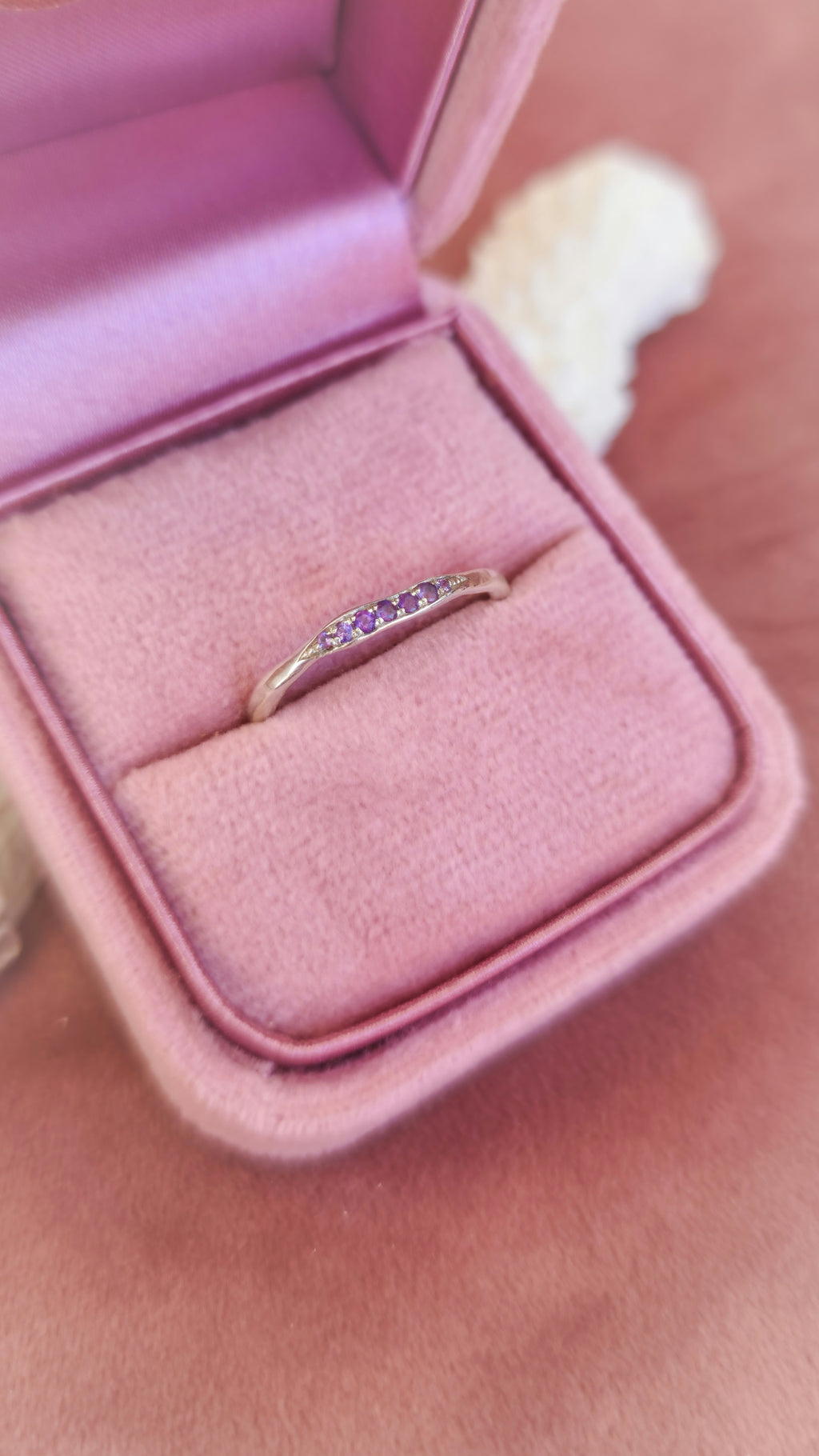Sea Urchin Band with Natural Amethysts