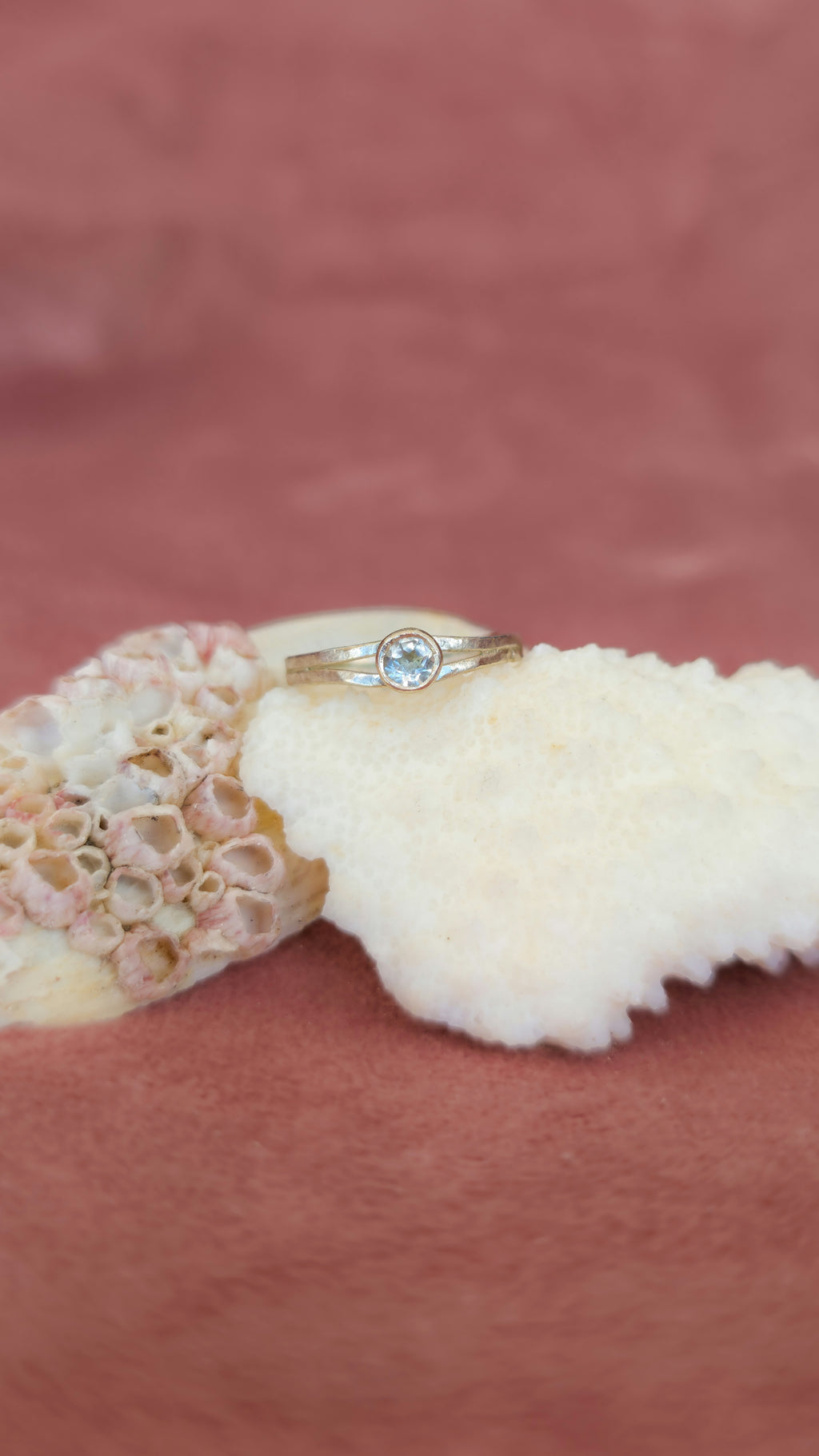 Natural White Topaz Ring