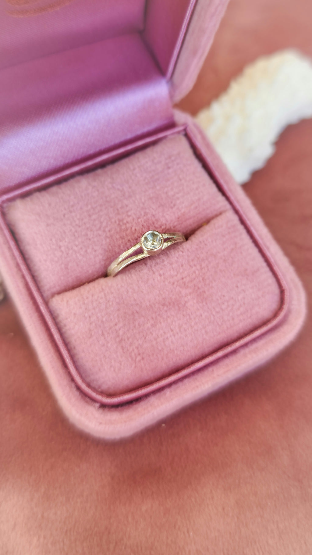 Natural White Topaz Ring