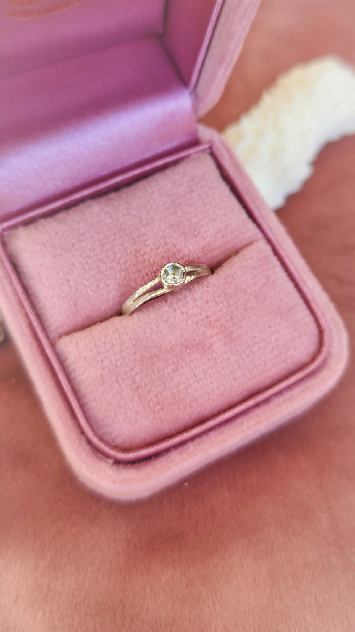 Natural White Topaz Ring