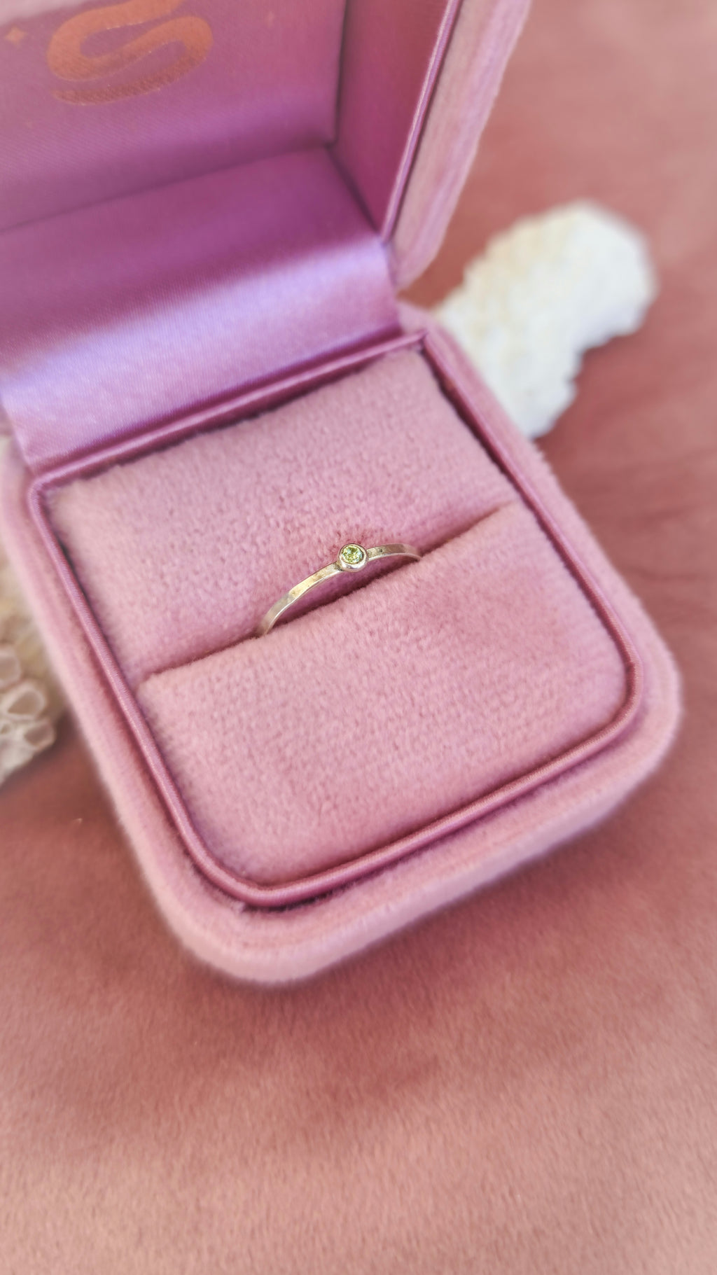 Green Tourmaline Stackable Ring