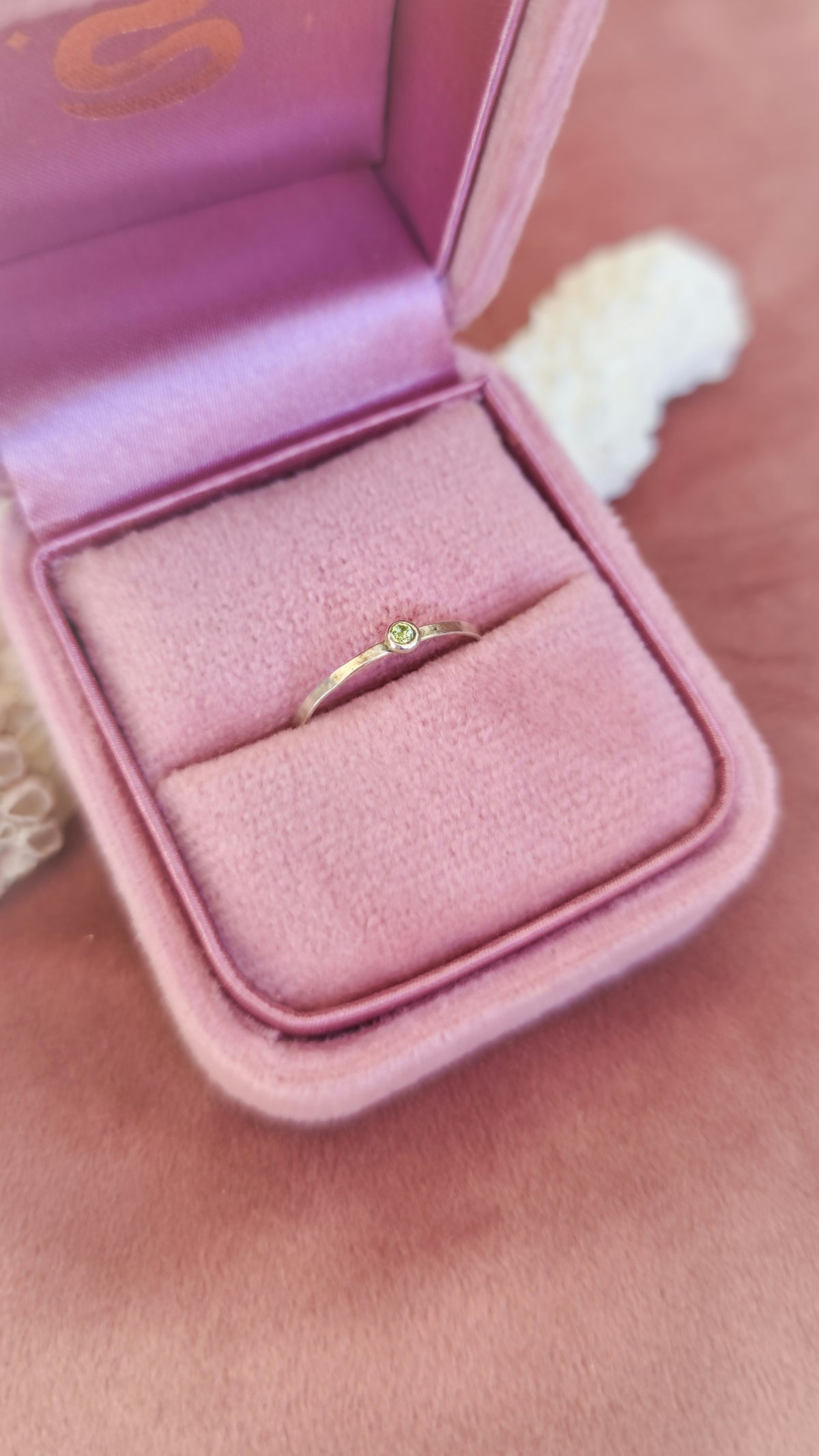 Green Tourmaline Stackable Ring