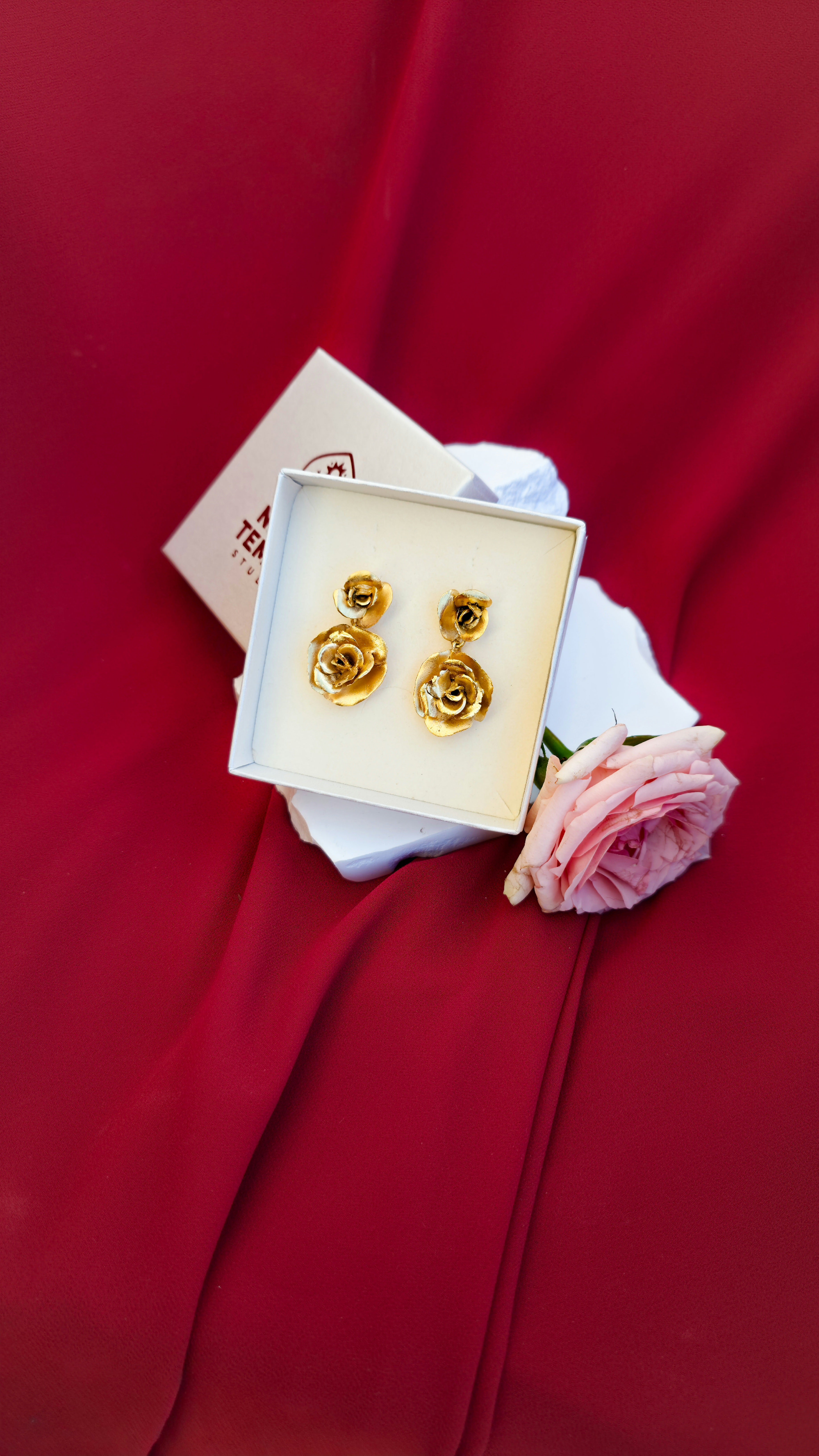 The Golden Roses Swing Earrings