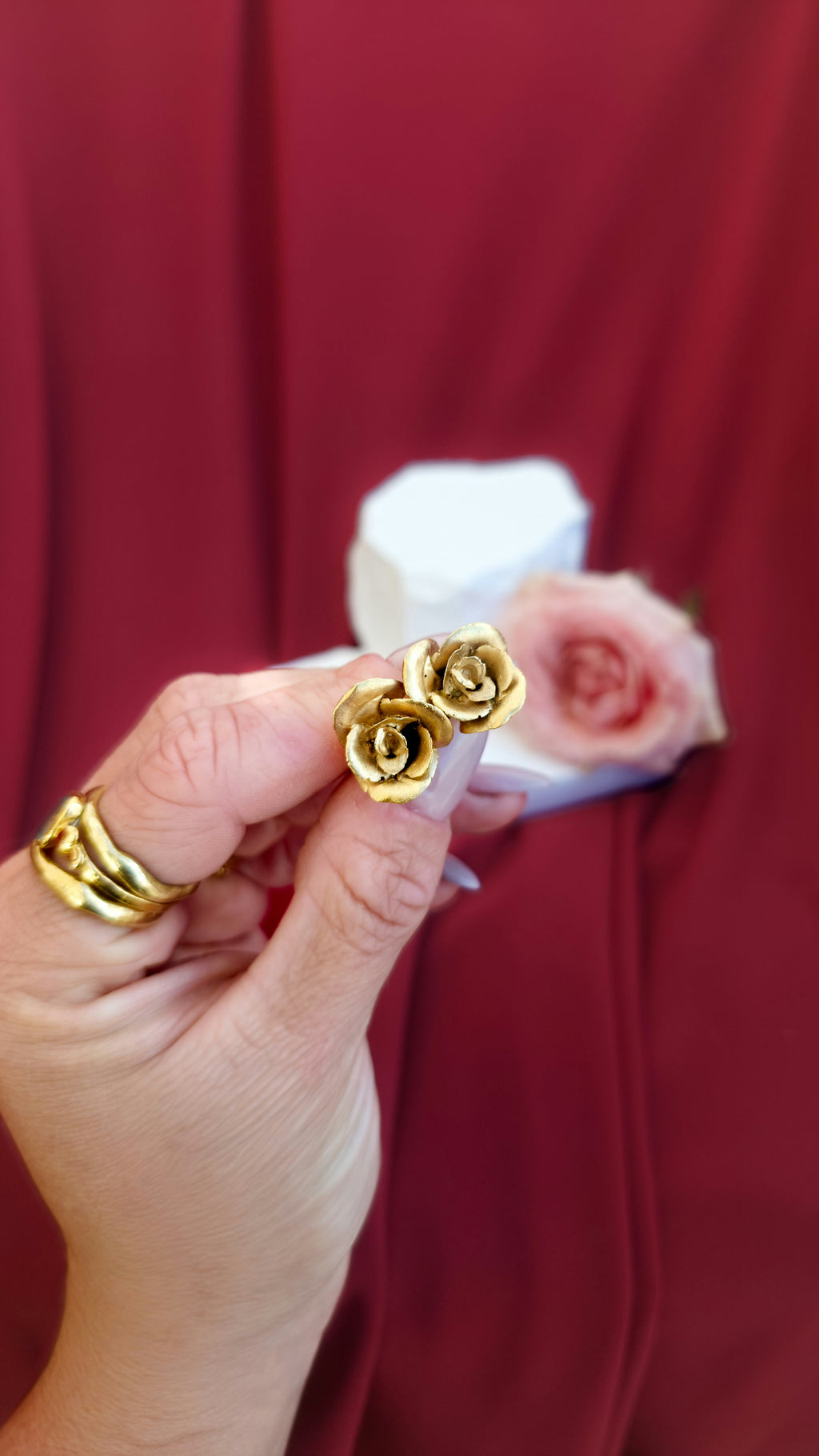 Rosebud Earrings M